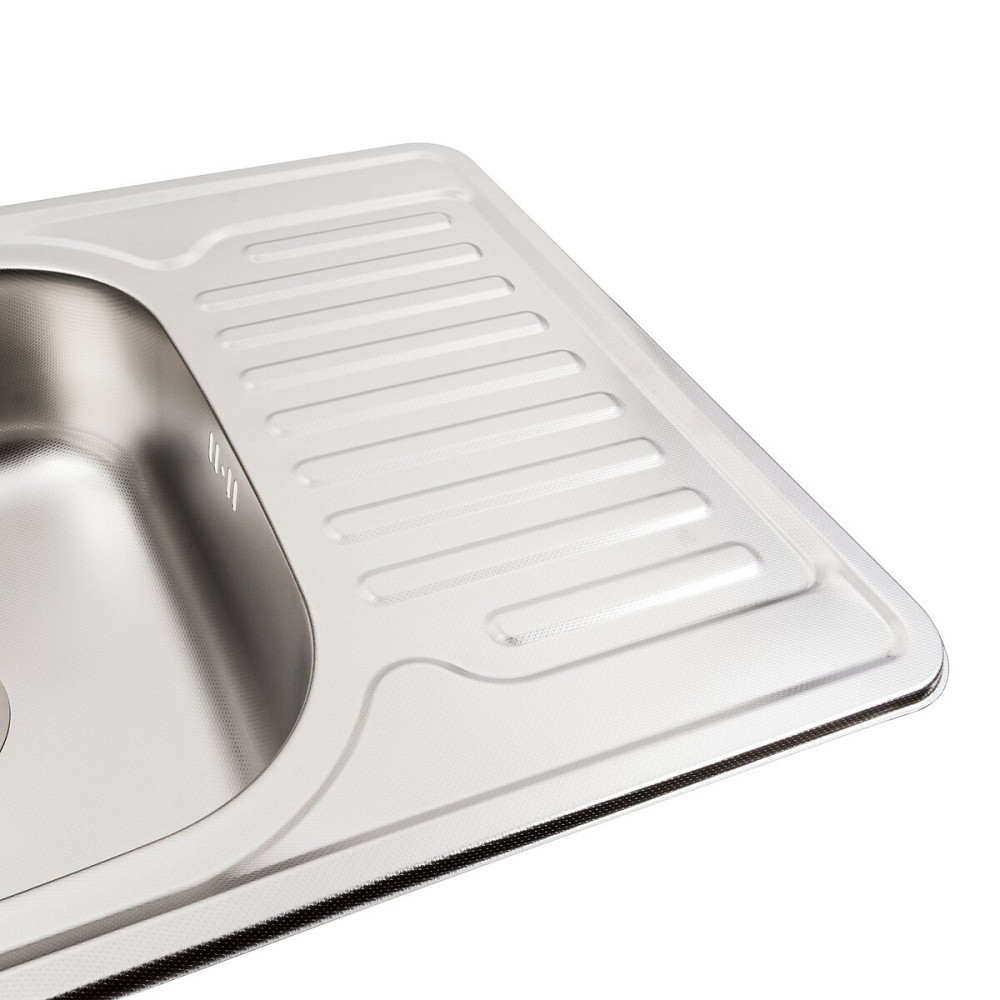 PLATINUM Кухонна мийка з нержавіючої сталі Platinum 7050 ДЕКОР (0,8/180 мм) Киев - изображение 4