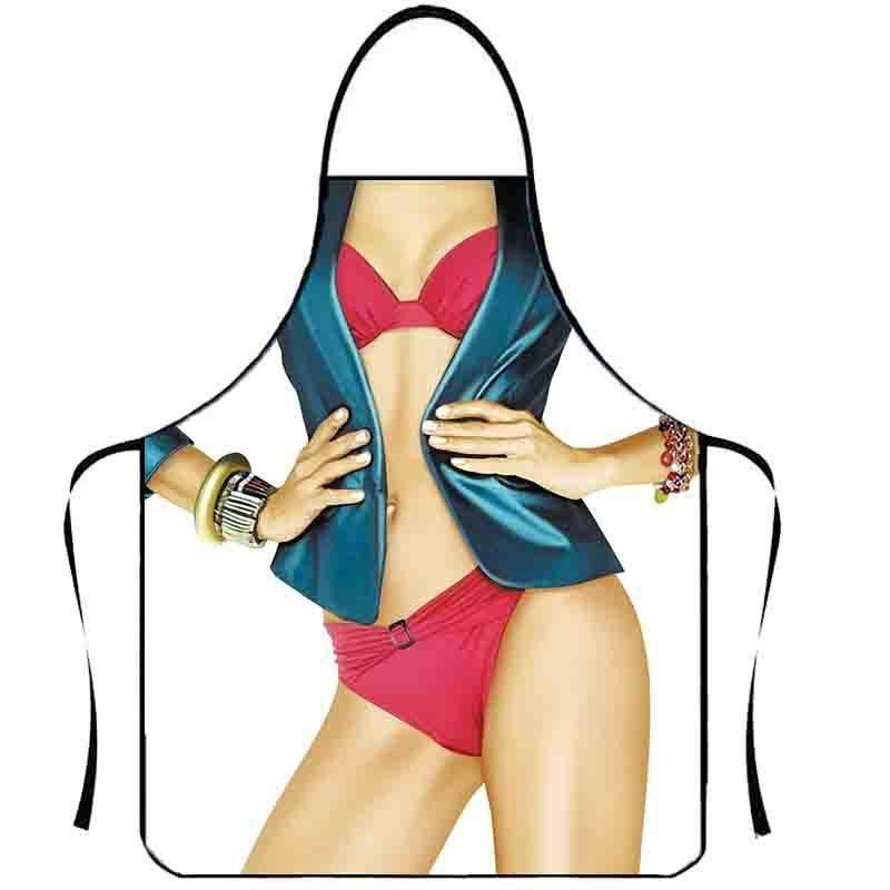 Фартух з приколом жінка в купальнику 75 на 60 см різнобарвний Київ - фото 1