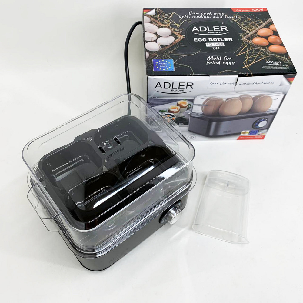 Яйцеварка на 8 яиц 800 Вт Adler AD 4486 Gun Metal AF-98 Львов - изображение 11