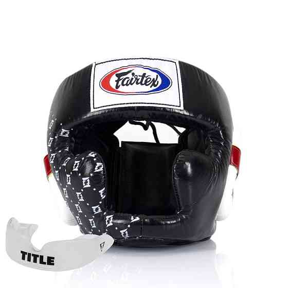 Боксерский шлем Fairtex HG10 Black XL Киев