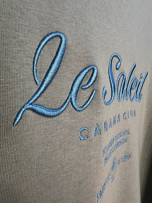 Світшот жіночий Pepper&mint 24-03 оверсайз подовжений напис вишивка попереду утеплений оливковий, оливковий, M Київ - фото 17