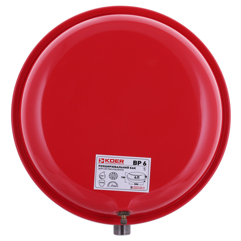 Бак розширювальний для системи опалення (плоский) Koer BP6 6л. (KB0001) Київ - фото 5