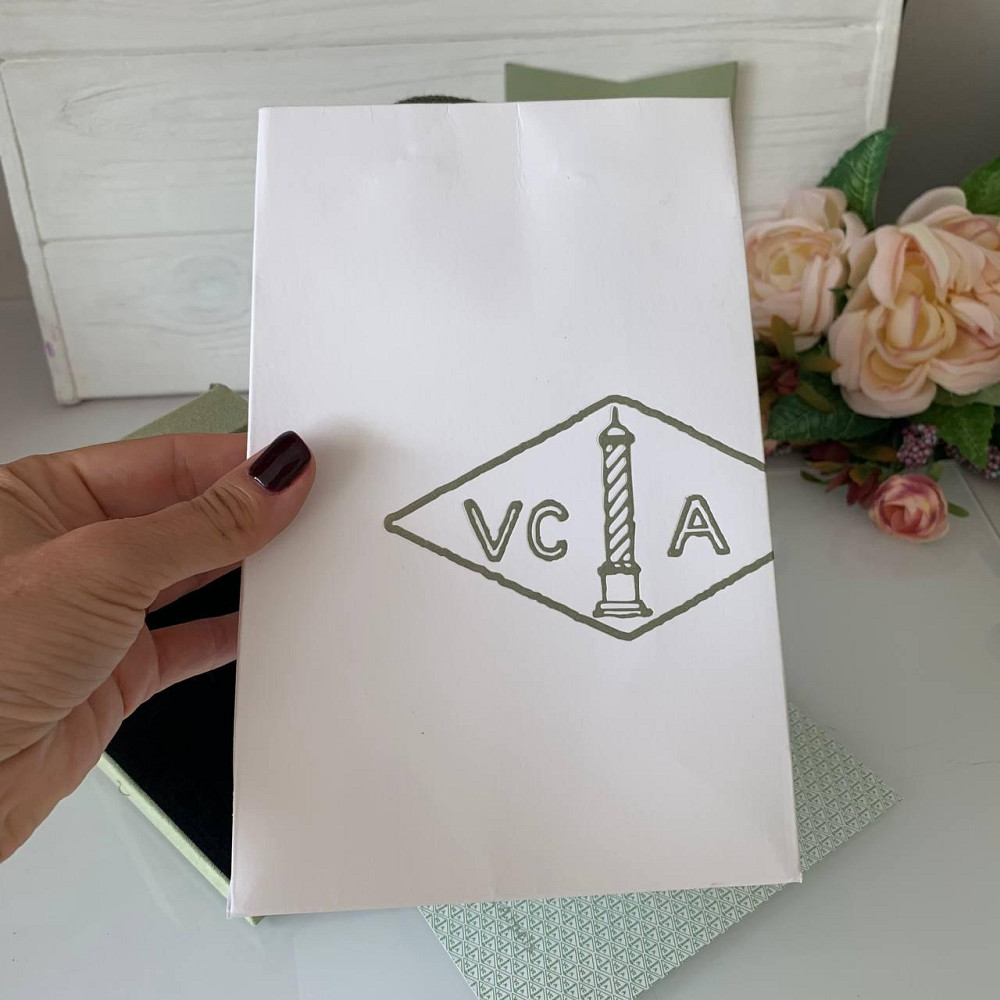 Упаковка преміум Van Cleef Коробочка, всередині замша, футляр, чохол для сертифіката, пакет, стрічка Одеса - фото 6