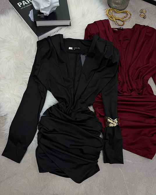 Жіноче привабливе вечірнє плаття з драпіруванням. Чорний, 46/48 Одеса - фото 10