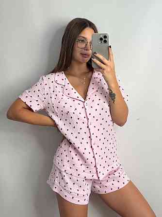 Піжама жіноча шорти і сорочка муслінова Суничка M Харків