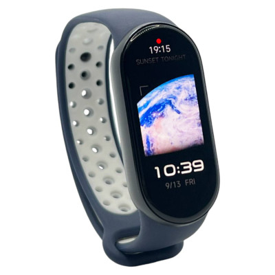 Ремінець до фітнес браслета BeCover Vents Style для Xiaomi Mi Smart Band 9 Blue-White (711987) Вінниця - фото 1