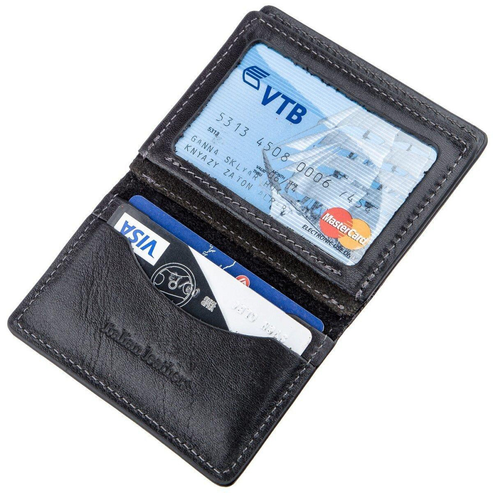 Обкладинка для водійських прав гладка шкіра GRANDE PELLE 11193 Чорна Київ - фото 5