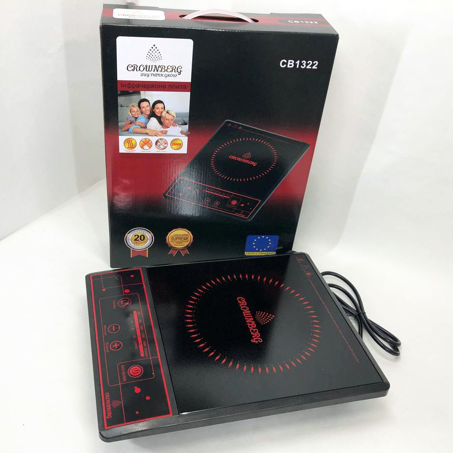 Плита на стол электрическая Crownberg CB-1322, Плита настольная эмалированная, Электро электроплиты CL-62 Львов - изображение 3