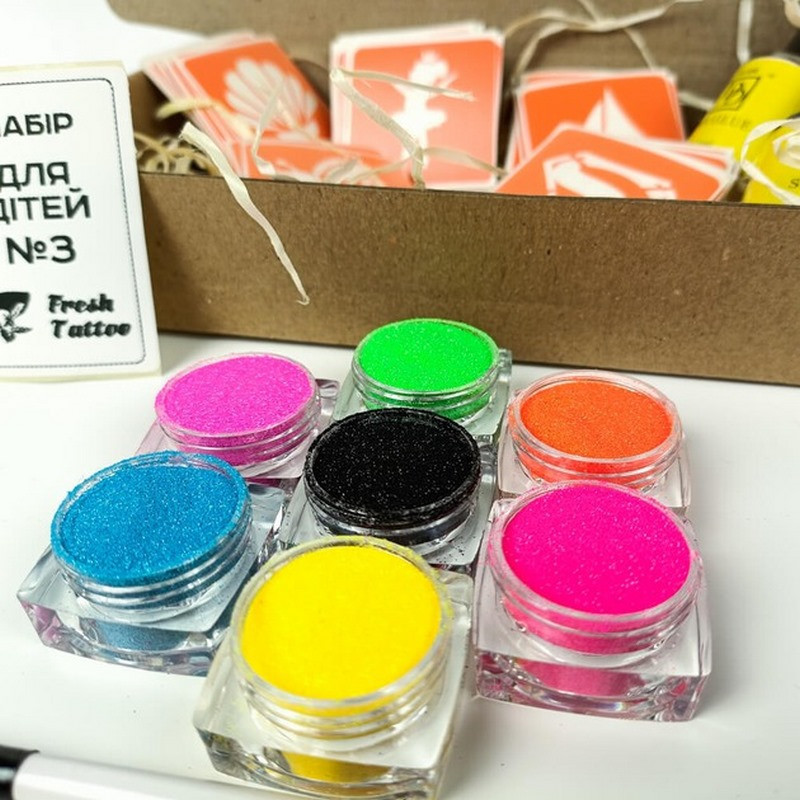 Набір для біо-тату "Для дітей #3 - неон" set-kids-3-neon Вінниця - фото 2