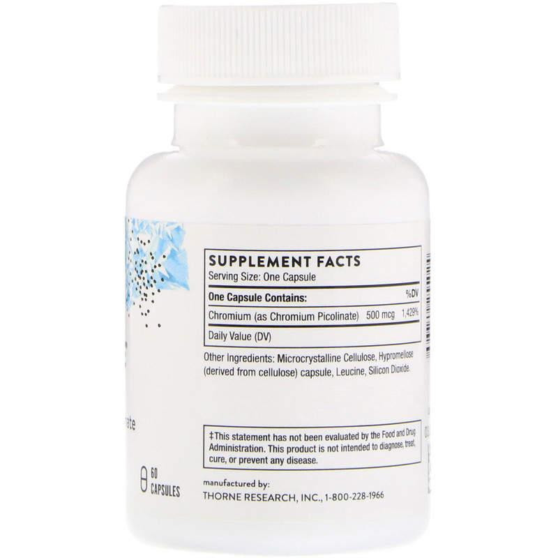 Хром пиколинат Thorne Chromium Picolinate 60 капс Київ - фото 2