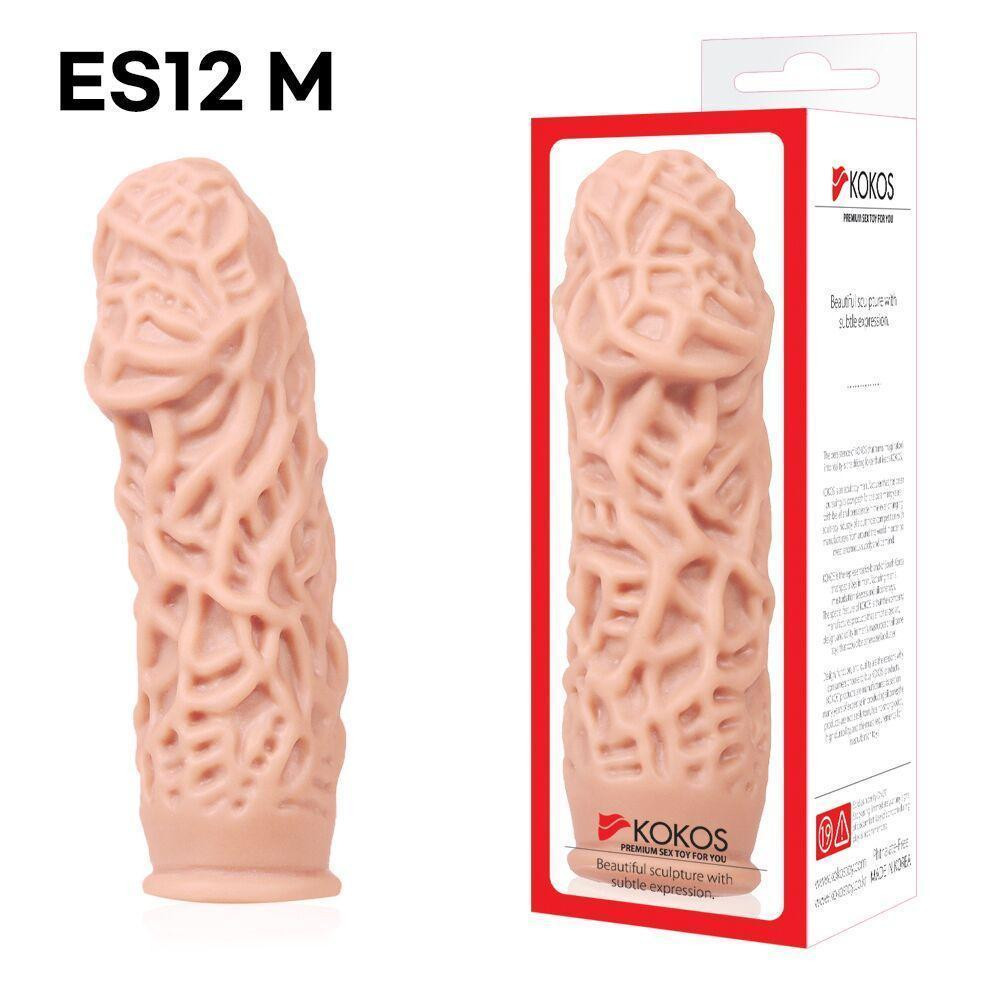 Насадка на член Kokos Extreme Sleeve ES.12 розмір M, потовщувальна, стимулюючий рельєф Sex Aura Київ - фото 5