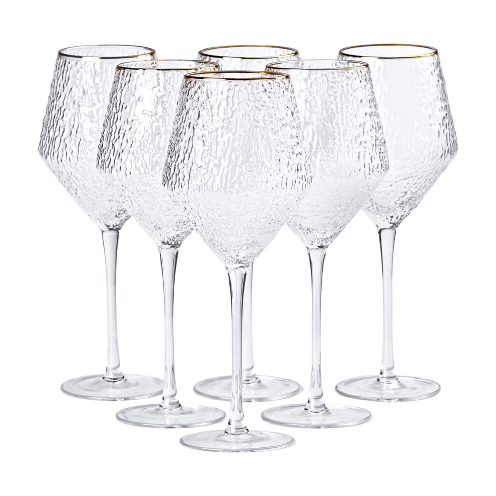 Yiwu Набір келихів з тонкою ніжкою 6 штук по 600 мл HP-16-1 Київ - фото 1