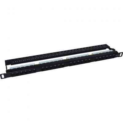 Патч-панель 19" 24xRJ-45 UTP cat.5e, 0.5U, with cable organizer Kingda (KD-PP46-UTP-C5e-24P-0.5U) Винница