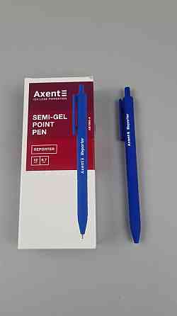 Ручка кулькова автоматична "AXENT Reporter 1065" СИНЯЯ (12 шт.) Харків