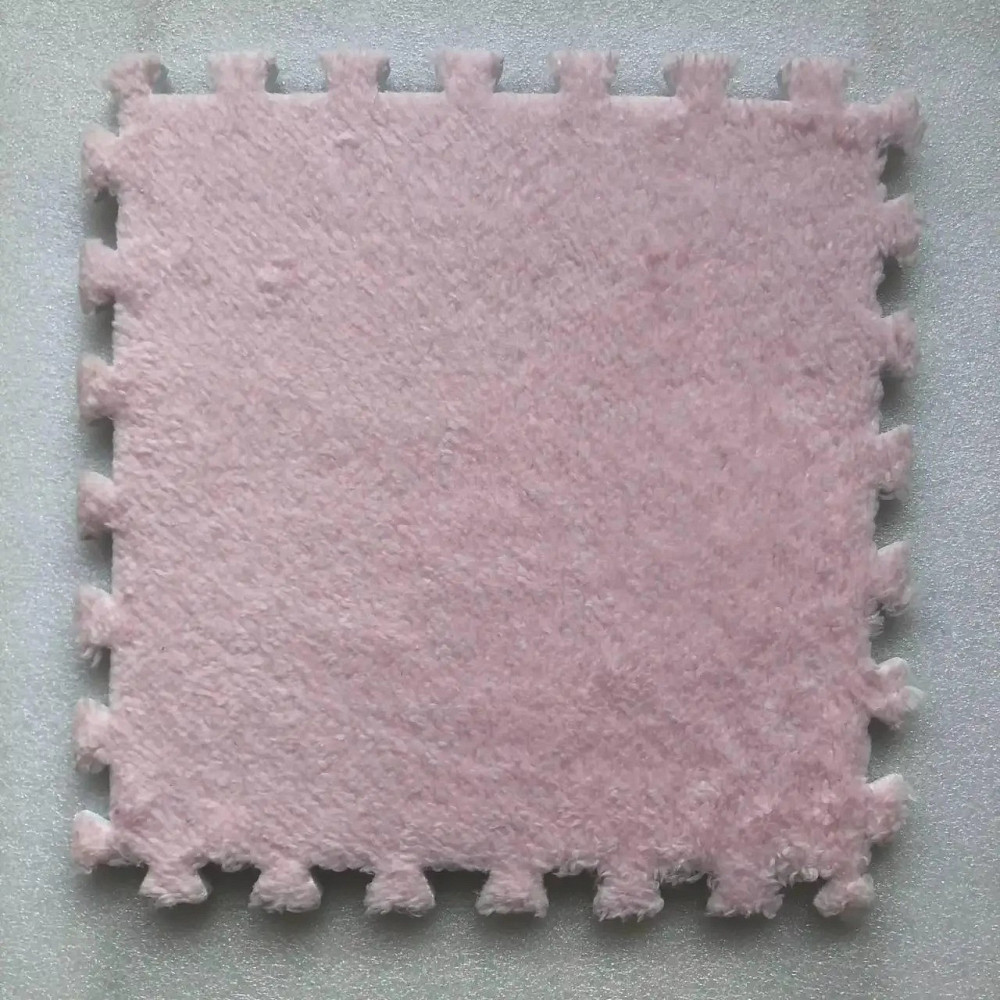 Пазл килимок м'який термокилим плюшевий 90х120см, 12 пазлів тепла підлога, термоковрик для дому, в дитячу кімнату, Колір Pink Кам'янець-Подільський - фото 3