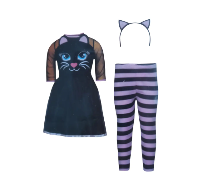 Костюм для Хелловін для дівчинки Котик М різнобарвний Київ - фото 2