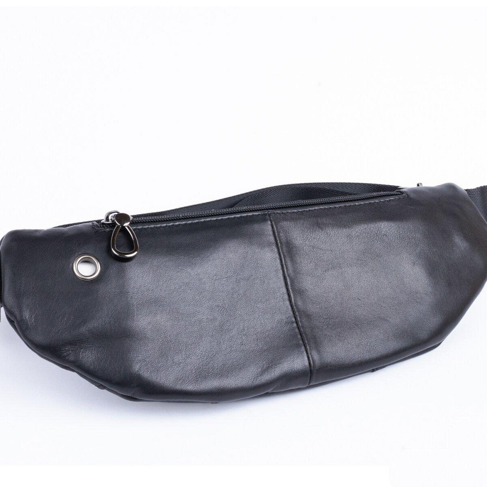 Поясна сумка з натуральної шкіри Vintage 20343 Чорна Київ - фото 7