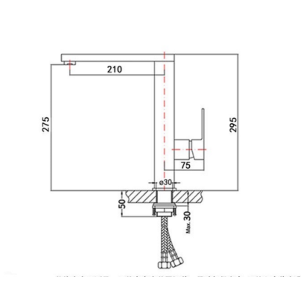 PLATINUM Змішувач кухонний Platinum 161 NES (Чорний) Київ - фото 2