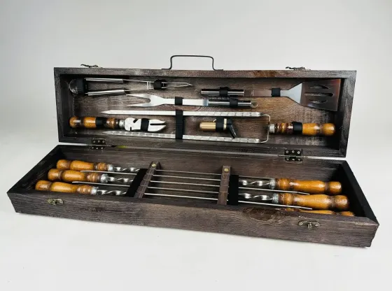 Набори шампурів, Набір шампурів у кейсі "BBQ Міні" Шампури, вертіла Тернопіль