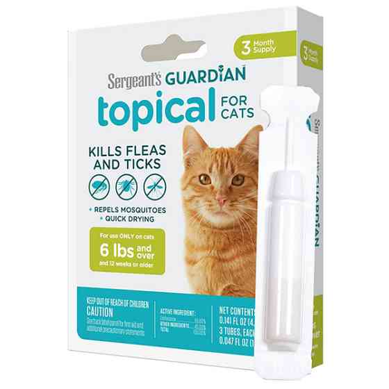 Sergeant’s Guardian Cats ГАРДІАН краплі від бліх, кліщів, комарів для котів від 2.7кг, 1.4мл Київ