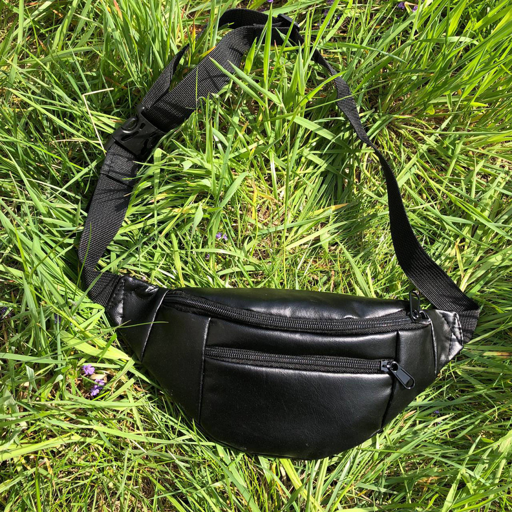 Сумка-бананка з ремінцем, Шкіряна сумка бананка на груди, Чоловіча шкіряна бананка середнього розміру CB-30 Львів - фото 15