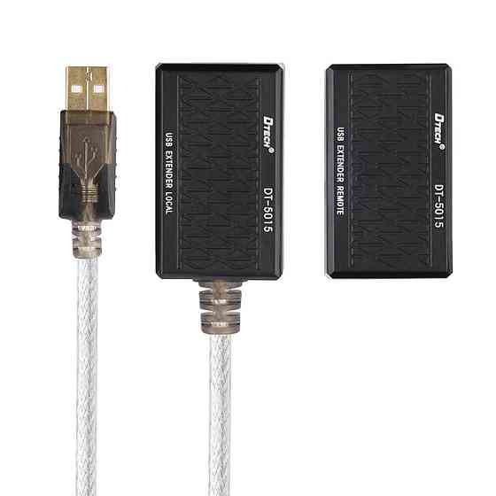 Кабель продовжувач USB 2.0 AM-AF, 60.0м (USB по витій парі RJ 45) DT-5015 Dtech Вінниця