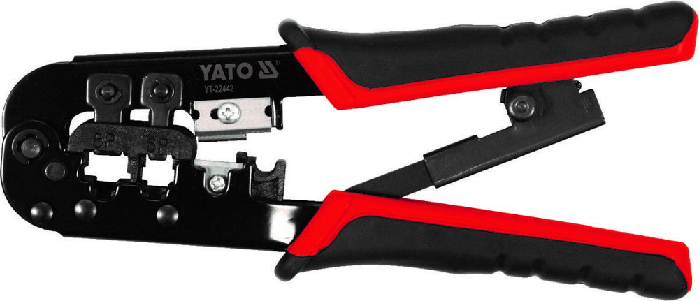 Кліщі для обтискання і зачистки кабелів YATO : RJ45, RJ11, L=190 мм [10/50] Одесса - изображение 1