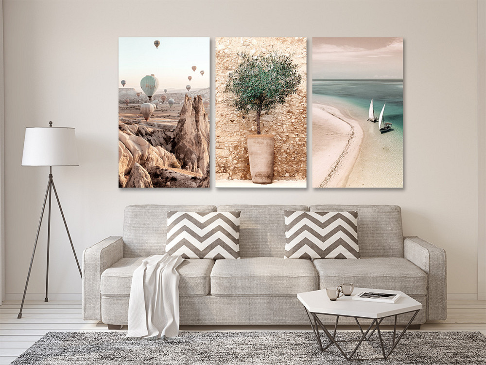 Модульна картина у вітальню/ спальню Куля-Квітка_Море Art-640_3_А 100x150 см Київ - фото 2