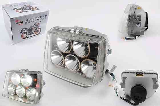 Фара прямокутна безкорпусна (кріплення 165mm, червоне підсвічування, косо скло) Мукачево