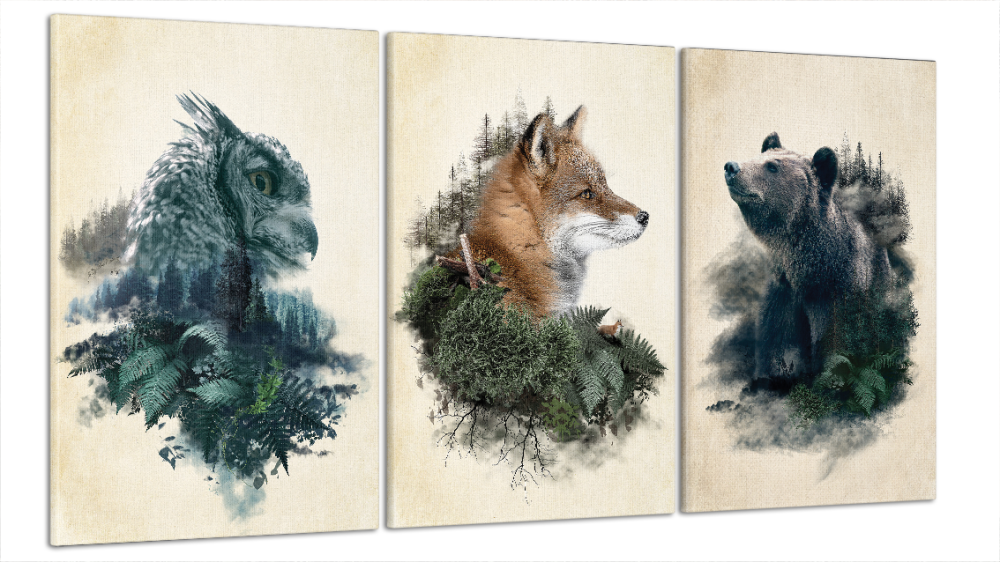 Модульна картина Абстракція Тварини Art-15_B3 Київ - фото 1