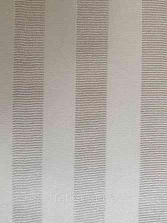 Шпалери вінілові на флізеліні Rasch TrianonXlll 0.53х10 класика структурні смуги кремові зі сріблом на білому Київ