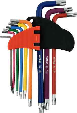 Ключі "TORX" YATO : Т10- Т50, Г-подібні, 2-сторонні, HRC 58-62, S2 [10/50] Одеса