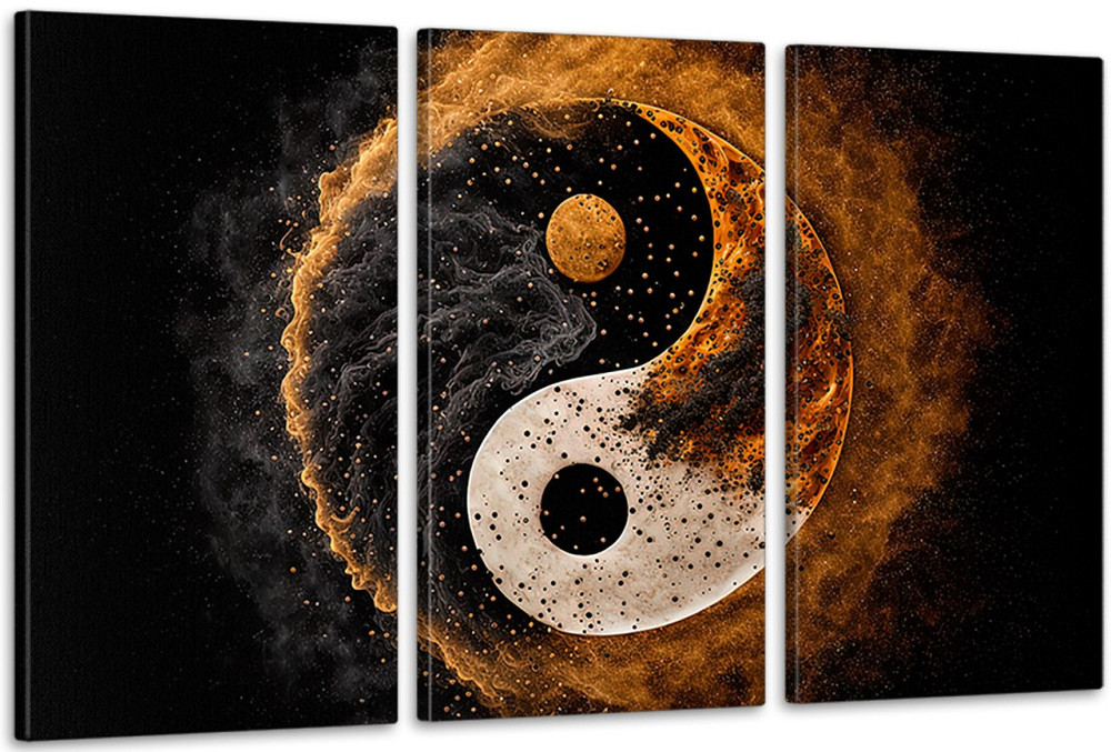 Модульная картина в гостиную / спальню  Інь-Янь   ART-103_3A 100х150 см Киев - изображение 1
