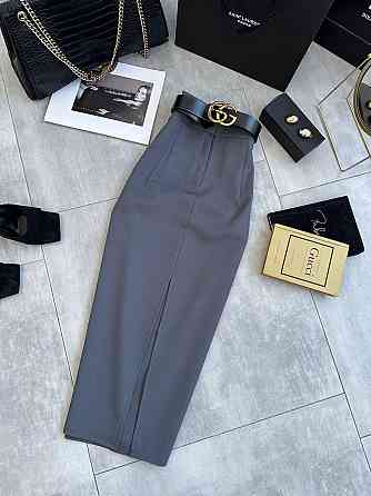 Женская классическая юбка из костюмки Серый, 44/46 Одесса