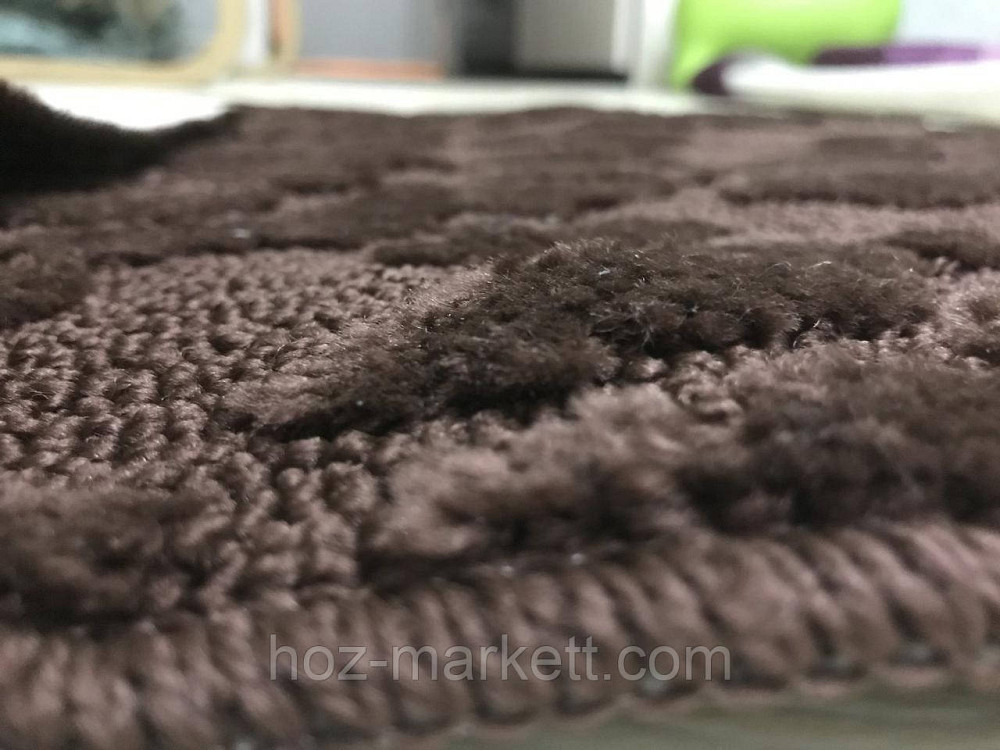 Коврики в ванную и туалет 100 х 60 коричневые производство Турция Харьков - изображение 3