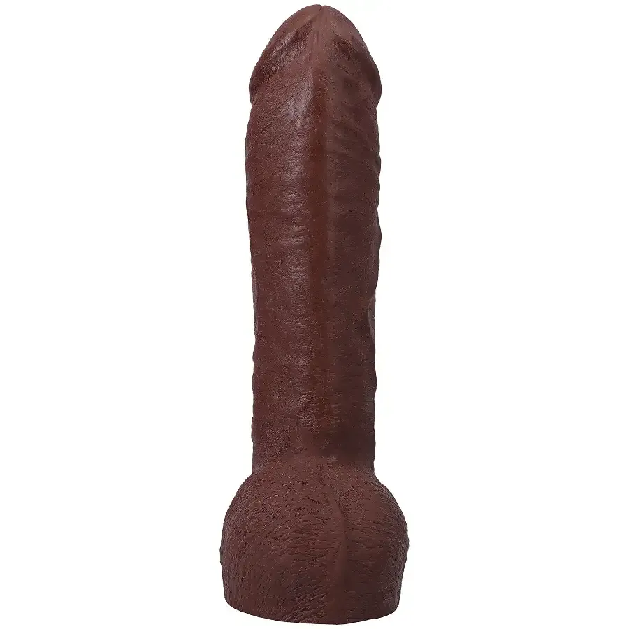 Фалоімітатор Doc Johnson The Realistic Cock ULTRASKYN - 12 Inch Hung with Balls Chocolate Львів - фото 4