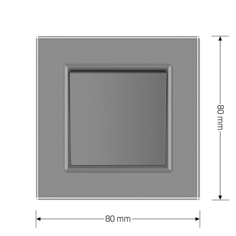 LIVOLO Кнопковий вимикач без фіксації Дзвінковий вимикач Імпульсний вимикач Livolo сірий скло ( Коломыя - изображение 4