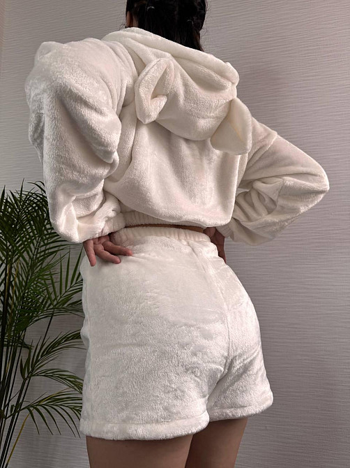 Женская теплая повседневная махровая пижама плотная двухсторонняя махра Одесса - изображение 6