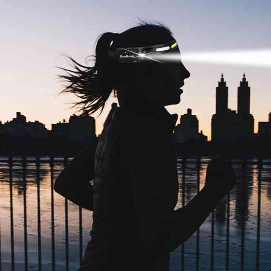 Налобний ліхтар з датчиком руху 2в1 BL-G-28-XPE+COB SBR Київ