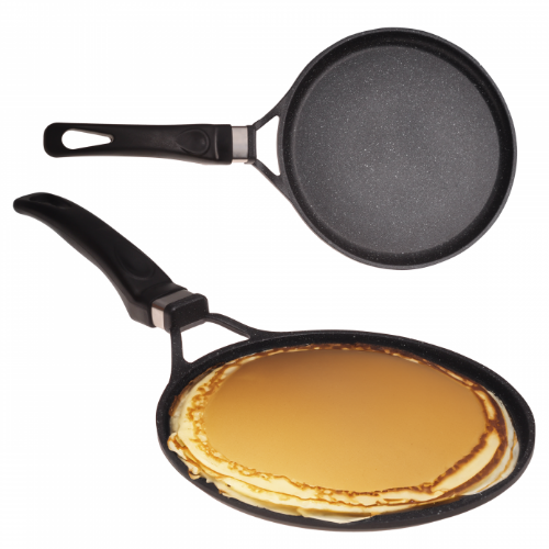 Сковорідка для млинців 24см. з антипригарним покриттям Black marble з алюмінію Житомир