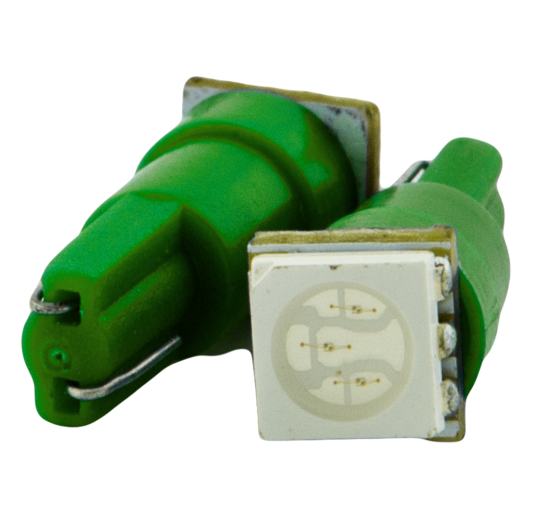 Світлодіодна лампа AllLight T5 1 SMD 5050 (W1,2W) W2x4,6d панель приладів, кнопка GREEN 12V Харків