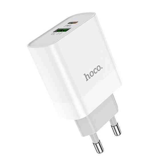 Мережевий зарядний пристрій HOCO C80A Rapido PD20W+QC3.0 charger(EU) White Київ