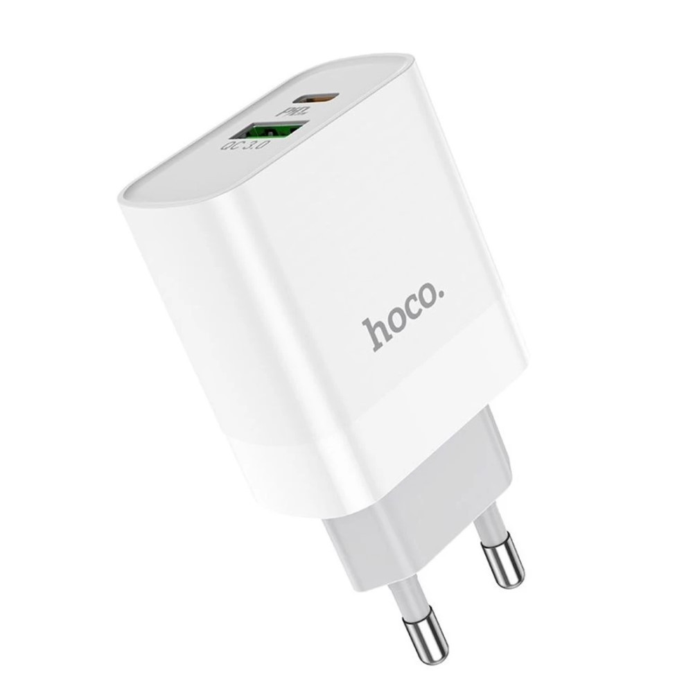 Мережевий зарядний пристрій HOCO C80A Rapido PD20W+QC3.0 charger(EU) White Київ - фото 4