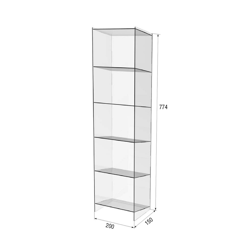 Подставка витрина EKOSTAR 5 полок 200х150х774 Киев - изображение 3