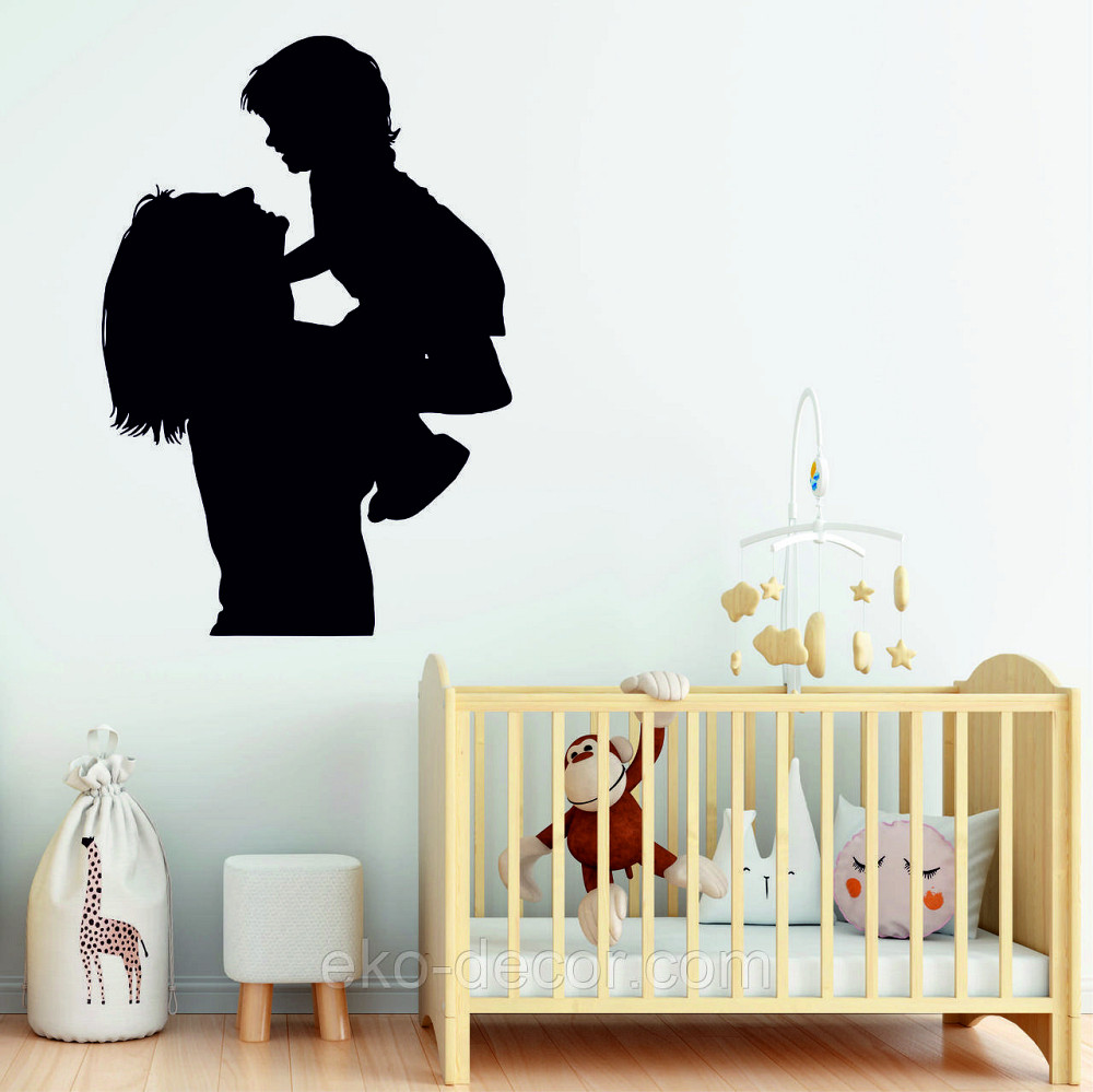 Декоративное настенное Панно «Мать и дитя», Декор на стену 90*80 см, Черный Киев - изображение 1