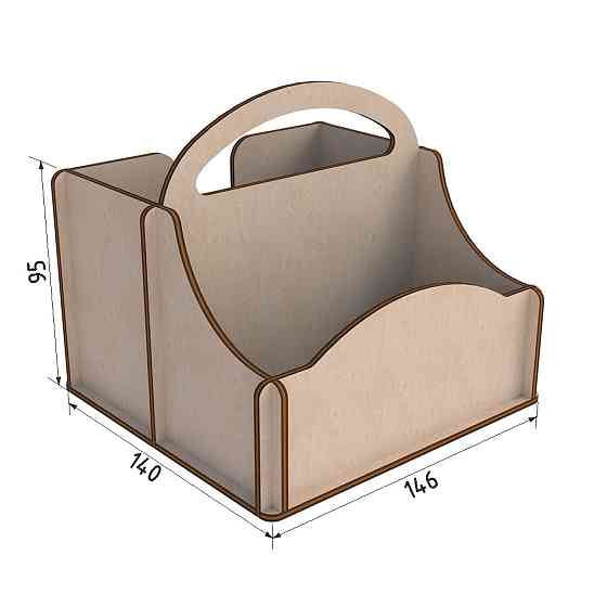 Салфетница EKOSTAR деревянная 146х140х95 Киев