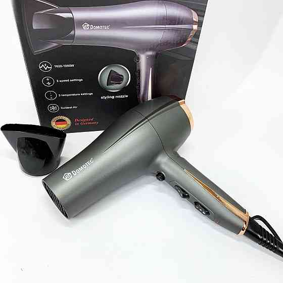 Фен для об'ємної укладки Domotec, Професійний фен для роботи з режимом іонізації XD-69 Івано-Франківськ