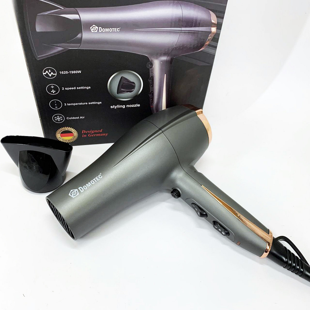 Фен для об'ємної укладки Domotec, Професійний фен для роботи з режимом іонізації XD-69 Івано-Франківськ - фото 5