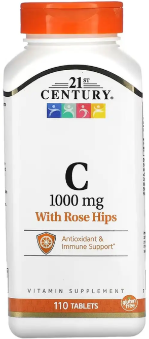 Витамин С с шиповником 21st Century C 1000 mg With Rose Hips 110 таб Киев - изображение 1