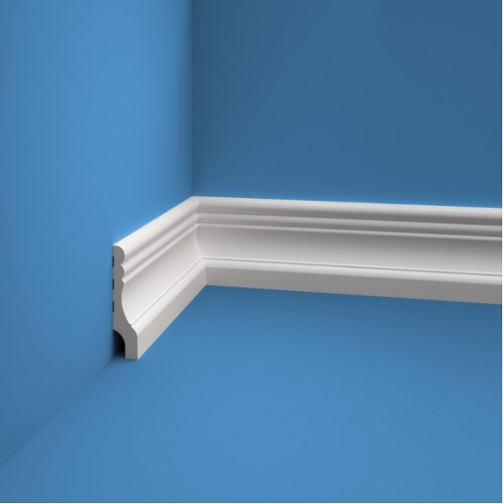 Плинтус Р 100-23 под покраску из полимера высокой плотности  (2000х100х23мм) Днепр - изображение 2